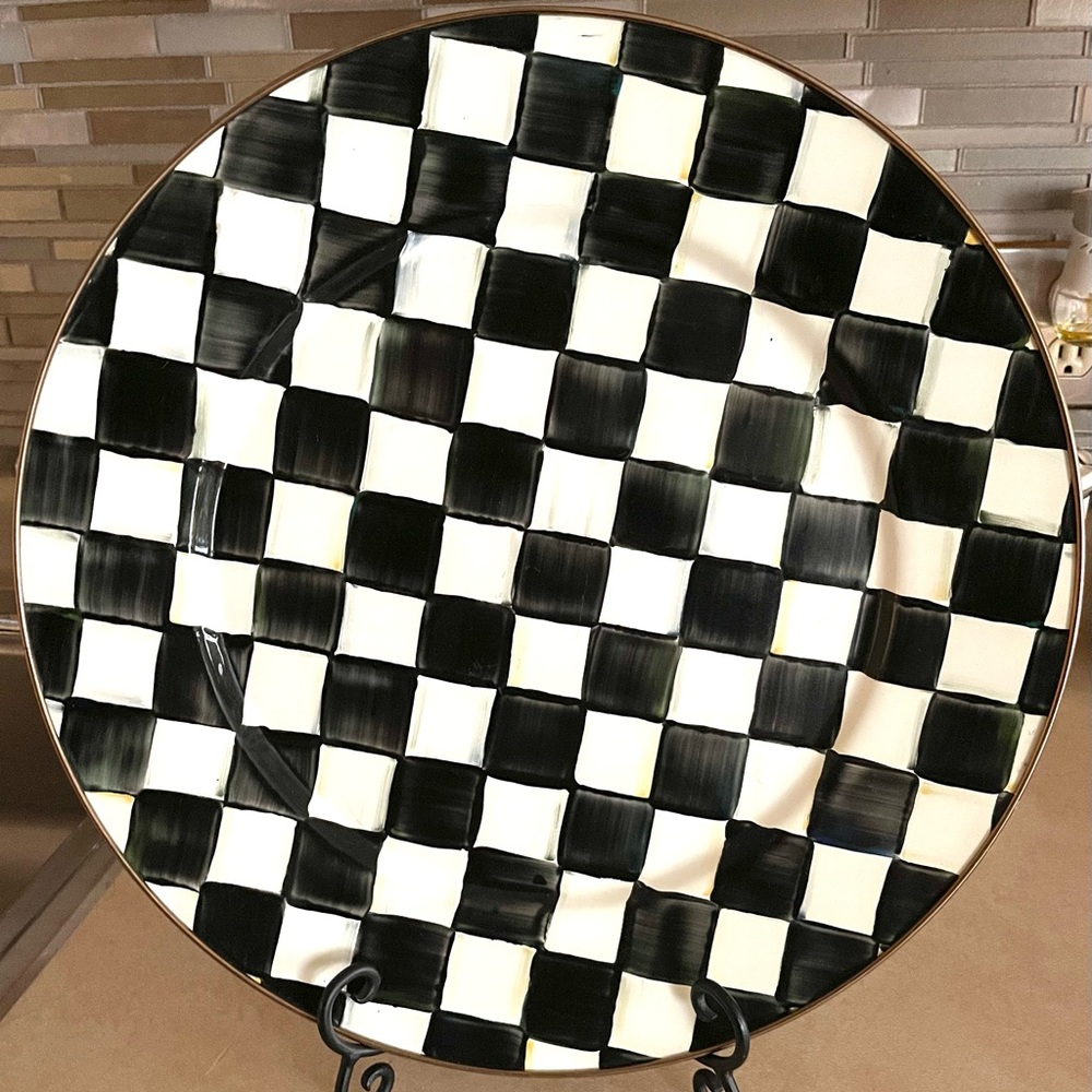 Courtly check Mackenzie Child’s platter